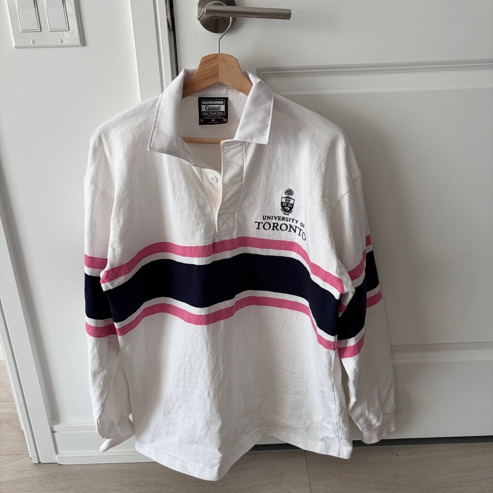 University of Toronto White Rugby Shirt Varsity Sweatshirt